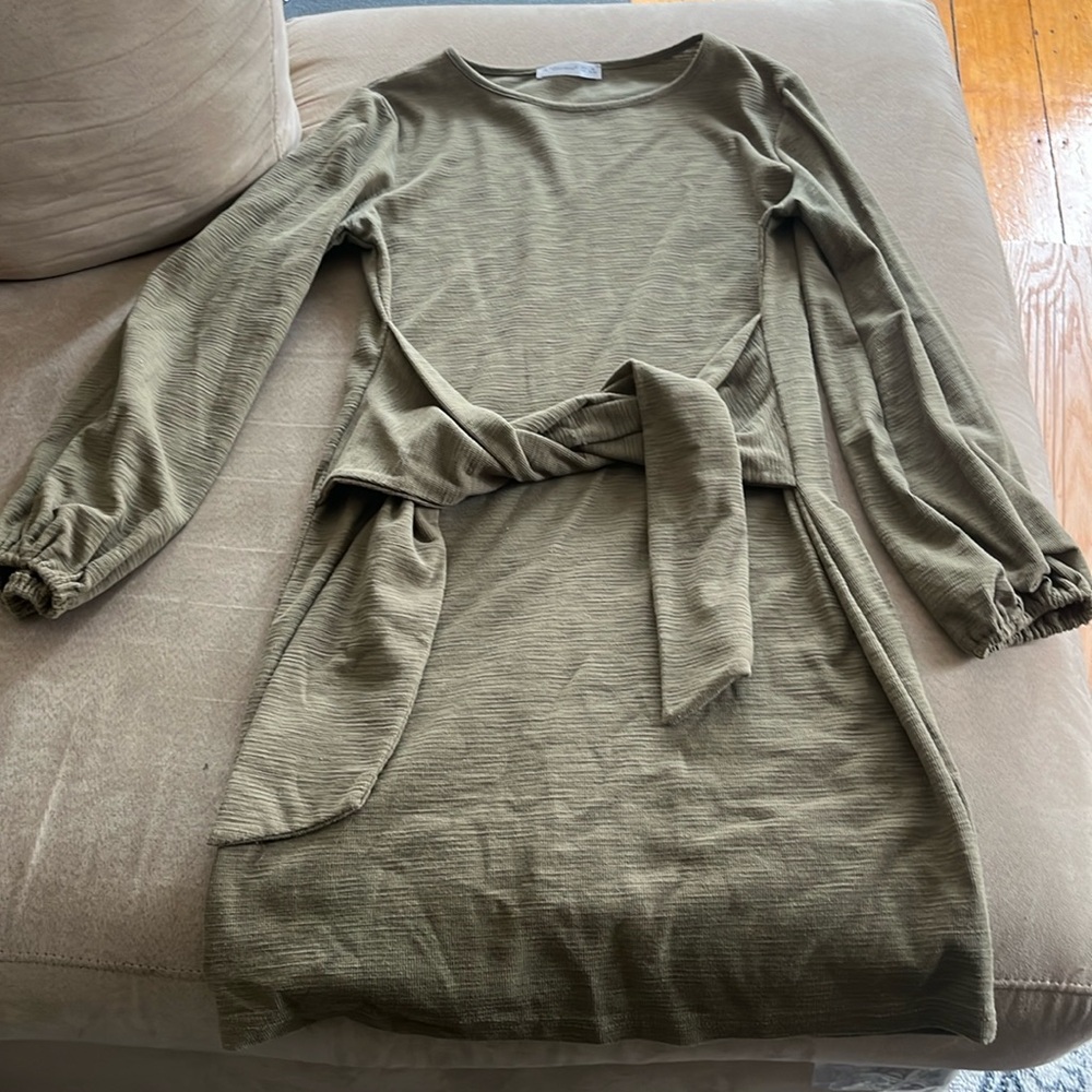 Olive green dress, sz M
